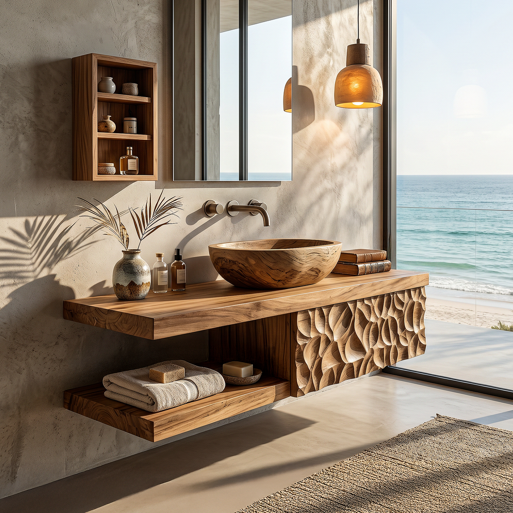 Handcrafted Floating Bathroom Vanity For Bathroom