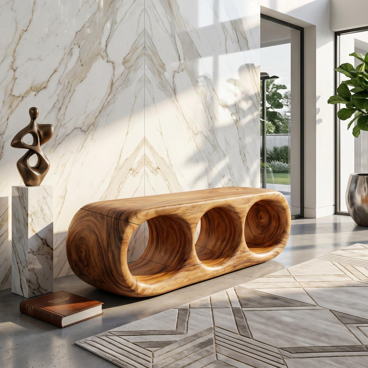 Scandinavian Bench Contemporary Hallway