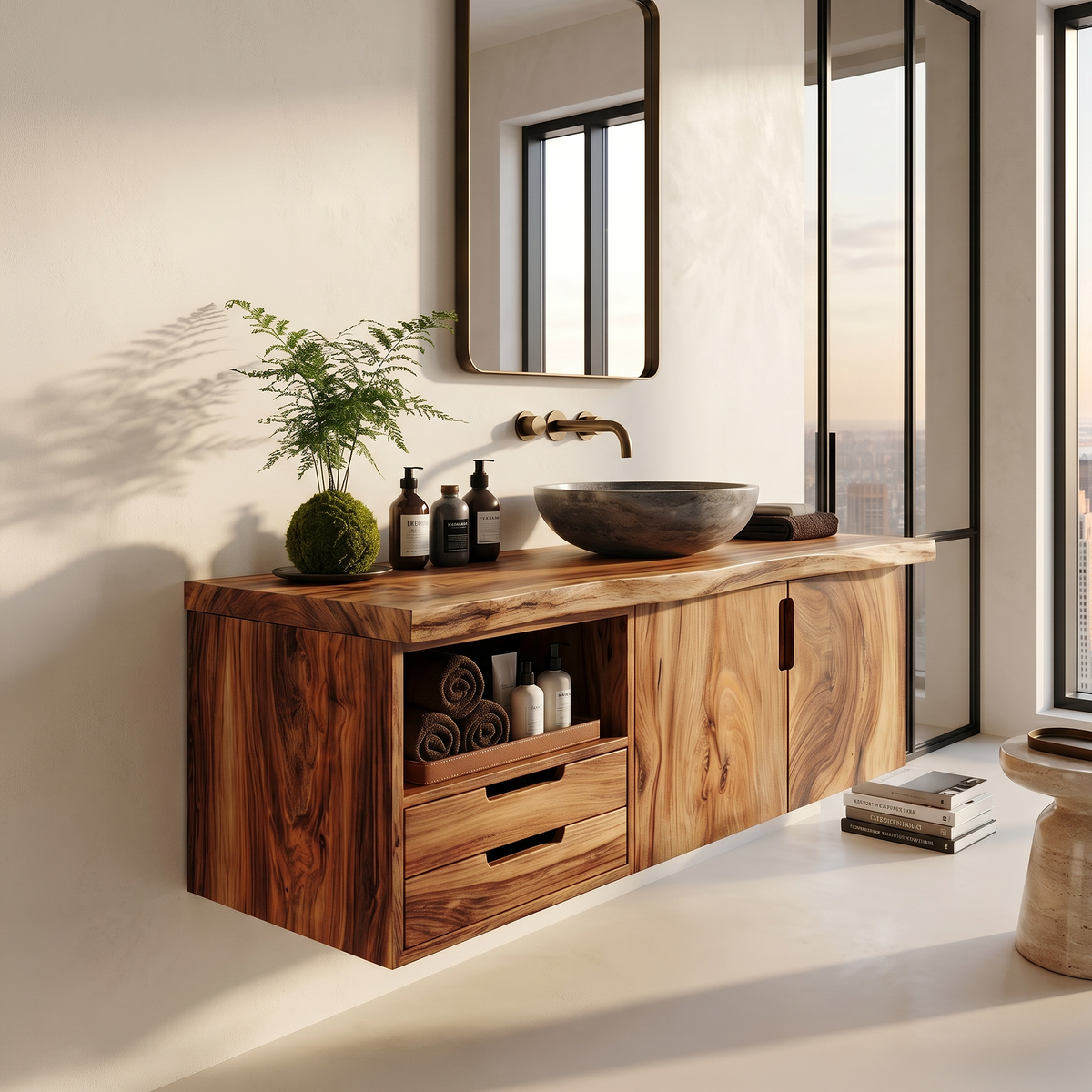 Modern Double Sink Vanity Lake House Bathroom