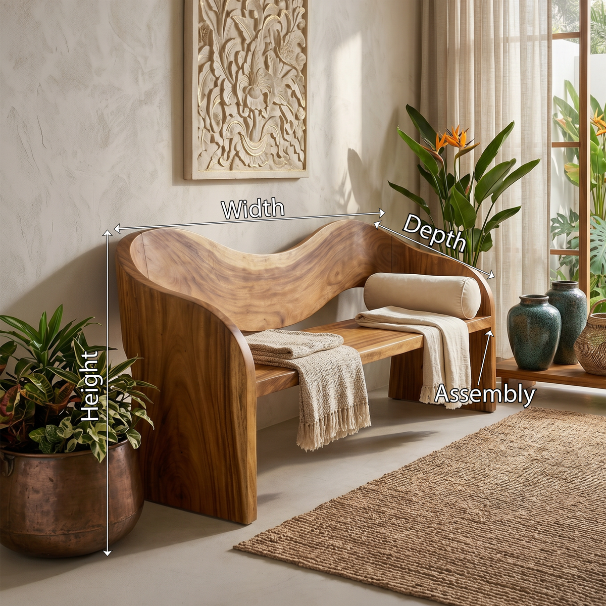 Contemporary Accent Bench Modern Residence