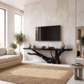 Nature Inspired TV Stand With Handcrafted Tree Root Design For Living Room