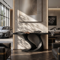 Contemporary Wave Base Console Table Luxury Hallway