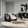 Luxury Curved Armchair For Modern Reading Nook