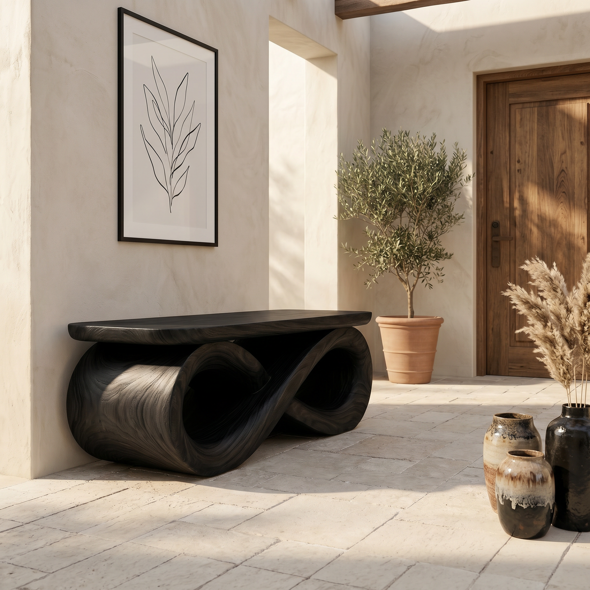 Organic Modern Dining Bench Luxury Home