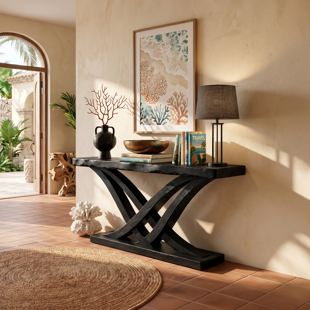 Organic Branch Base Console Table Contemporary Entryway