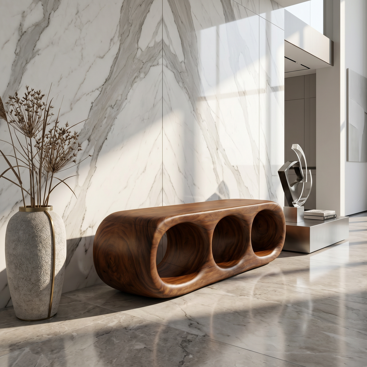 Scandinavian Bench Contemporary Hallway