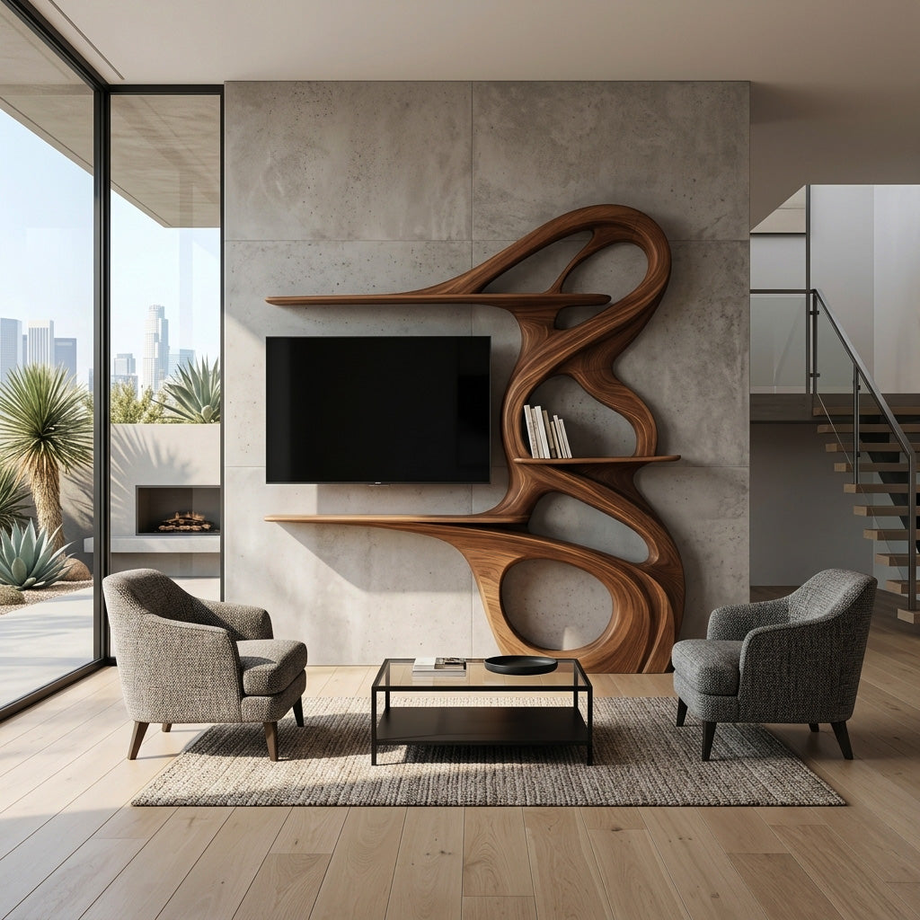 Minimalist TV Shelf Floating For Home Interior