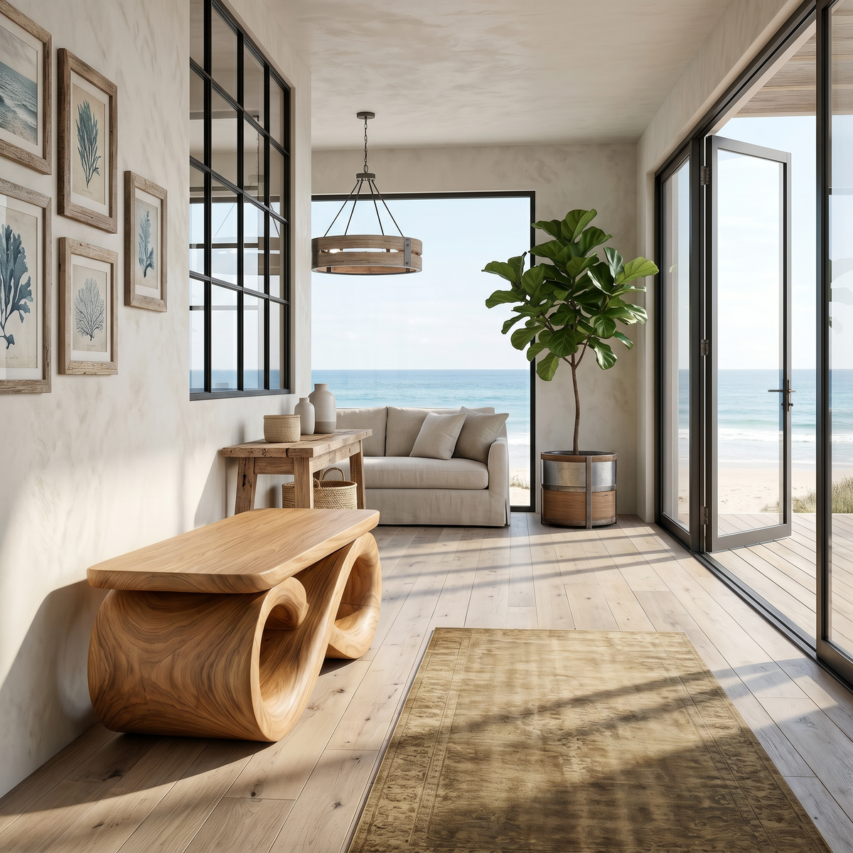 Organic Modern Dining Bench Luxury Home