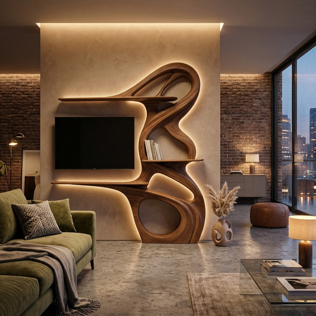Minimalist TV Shelf Floating For Home Interior