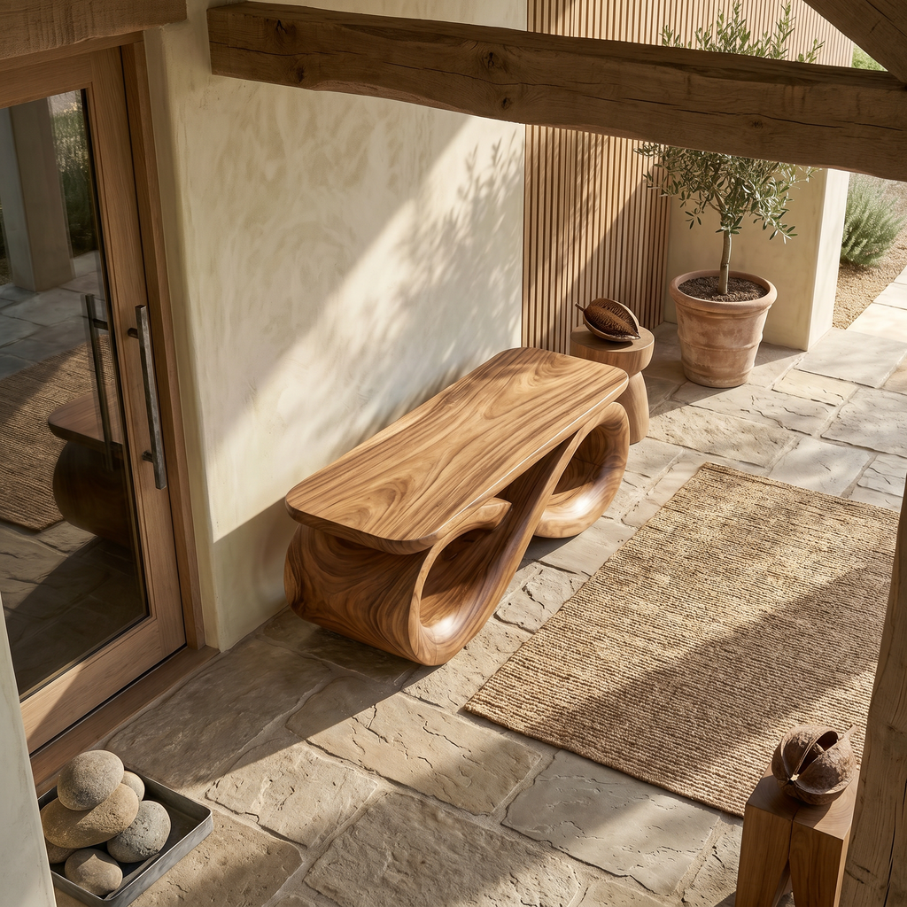 Organic Modern Dining Bench Luxury Home