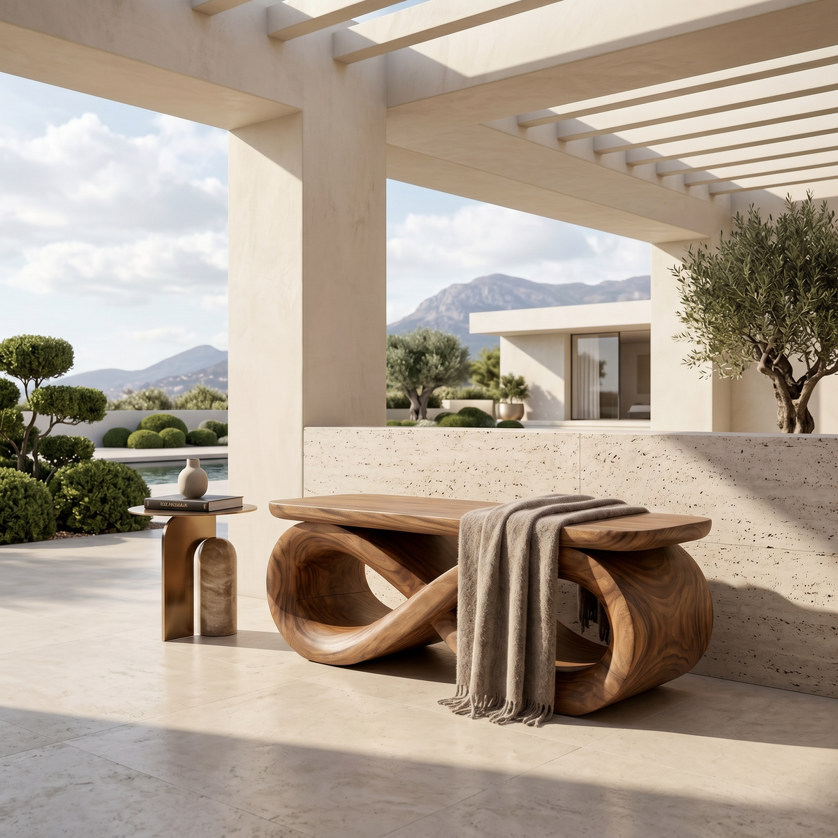 Organic Modern Dining Bench Luxury Home